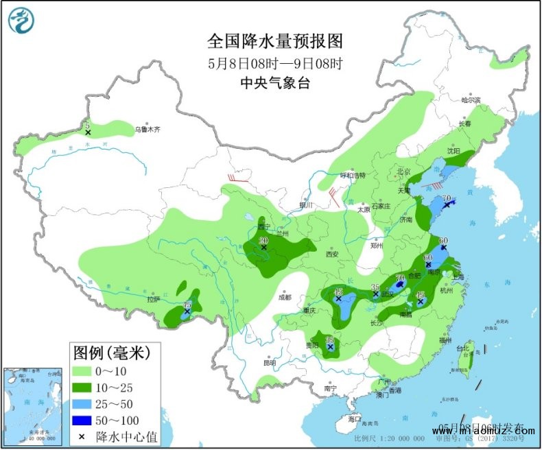 较强降雨缩减至江南等地 北方凉意显华南桑拿天持续